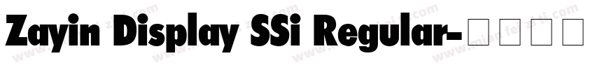 Zayin Display SSi Regular字体转换